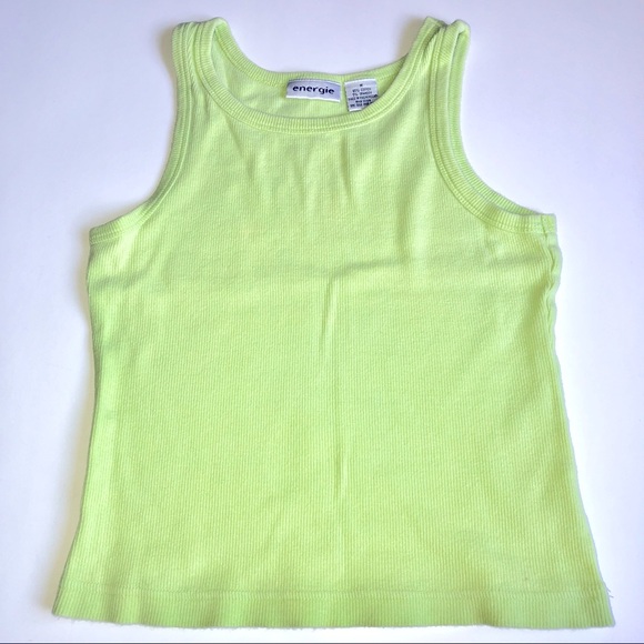3/$10 ENERGIE Tank Top Cropped Medium Green Women’s - Picture 1 of 13